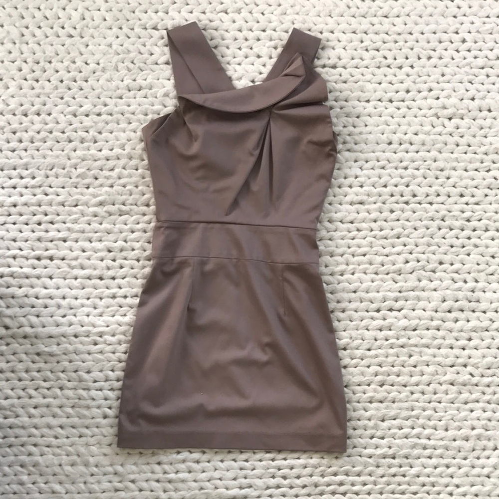 Black Halo asymmetrical Sheath Dress